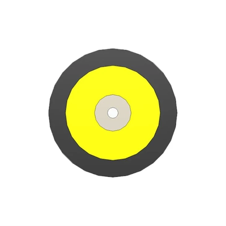 Simplex Round Indoor Cable Top View